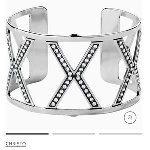 Christo Ganges Wide Cuff Bracelet in silver